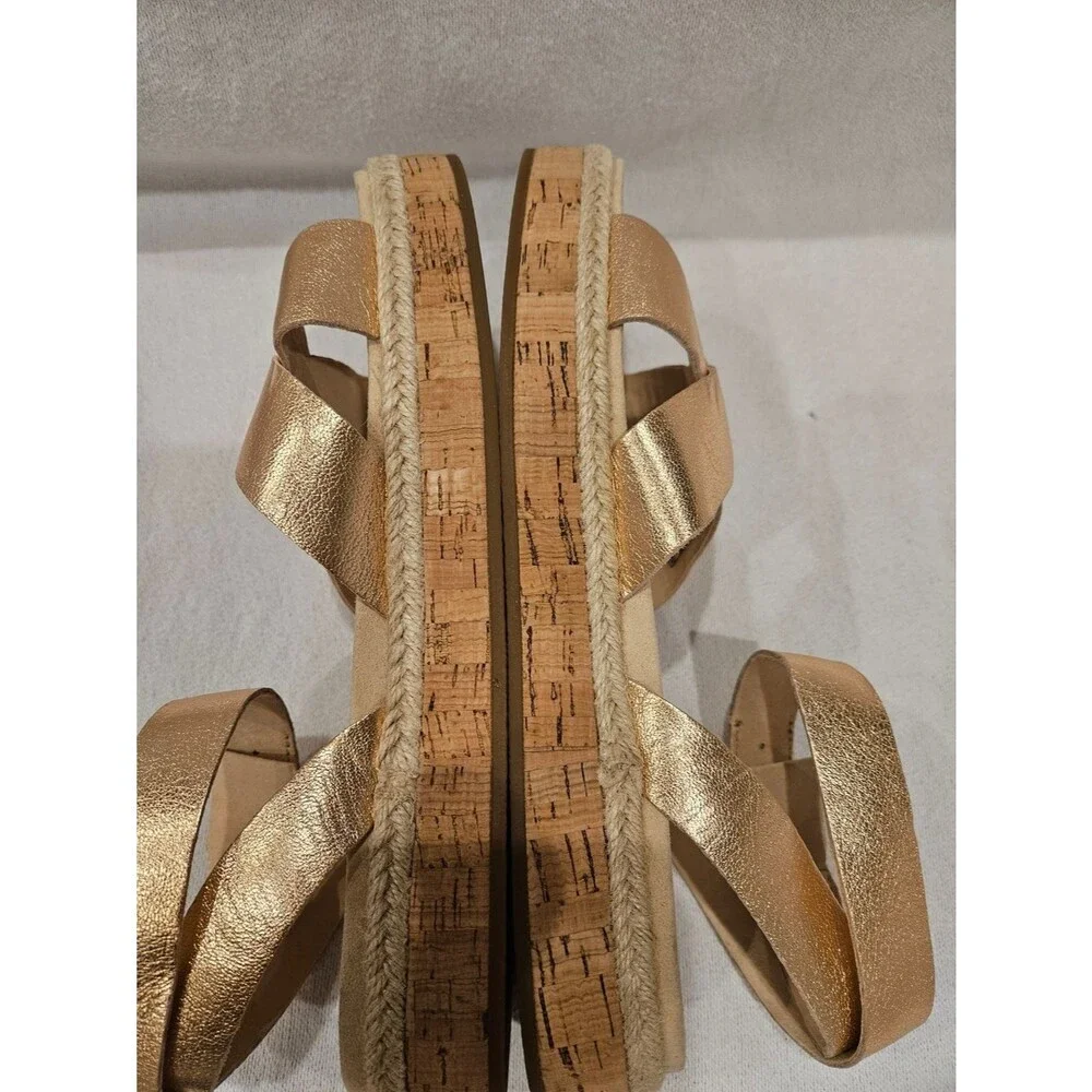 CLARKS Botanic Poppy Leather Sandals Rose Gold 9.5